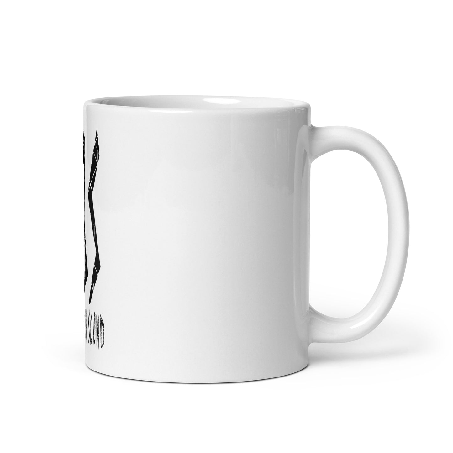 White glossy mug